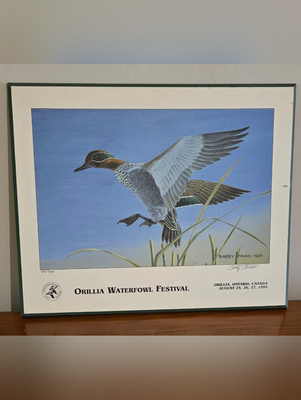 Vintage Duck Wood Plaque Signed Limited Ed English Country Gentleman Study Art